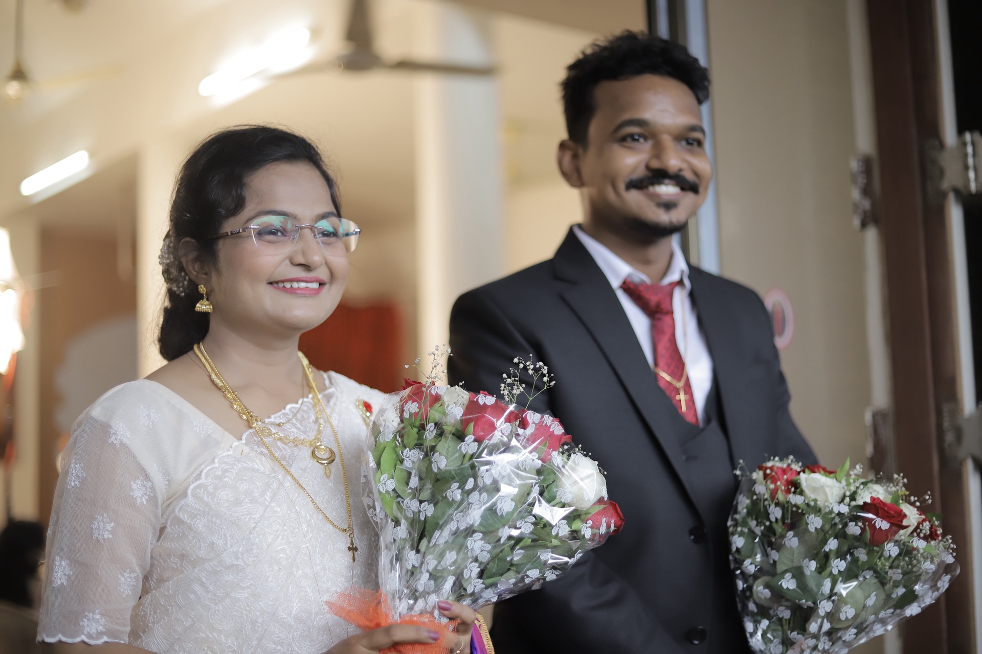 Full-bleed wedding portrait